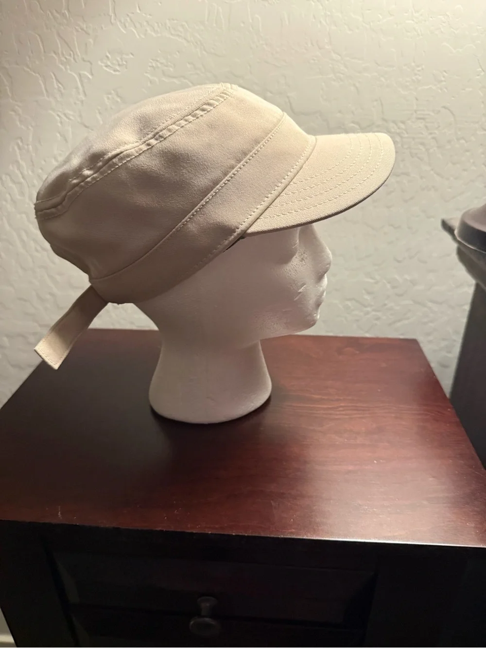 Under Armour Tan Military-Style Cap with Pink Logo